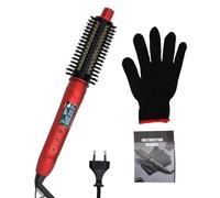 BRRNOO Brosse à Friser les Cheveux Chauffante PTC, 15 Réglages de Température Réglables 80 à 230 ℃, Arrêt Automatique en 60 Minutes, Cordon Pivotant à 360°, Outil de Coiffure avec (Prise UE)