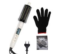 BRRNOO Brosse à Friser les Cheveux Chauffante PTC, 15 Réglages de Température Réglables 80 à 230 ℃, Arrêt Automatique en 60 Minutes, Cordon Pivotant à 360°, Outil de Coiffure avec (Prise UE)