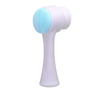 Brrnoo Brosse de Nettoyage Visage Double Face, Gommage Profond des Pores, Lavage du Visage pour Soin de la Peau (BLUE)