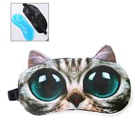 Brrnoo Carton Cat Eye Super Lisse de Sommeil Confortable Obelle Sunshade Protection des Yeux pour le Bureau de Retour à la Maison (Couleur assortie)