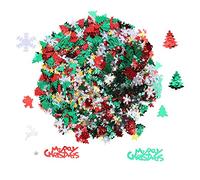 Brrnoo Centres de Table en Flocons de Neige, Confettis de Noël à Paillettes en PVC, pour Décoration de Fête, de Festival