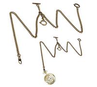 Brrnoo Chaîne de Montre de Poche à Clip, Chaîne de Gilet de Poche en Alliage de Métal Vintage, 44 Cm Rétro Chaîne de Montre de Poche en Métal Vintage Maillon Classique