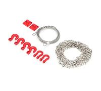 BRRNOO Chaîne de Remorque en Métal et Boucle de Crochet de Remorquage, Accessoires de Chenille 1/10 RC Accessoires de Chenille RC Décoration Crochet de Remorquage en Forme de U Corde de en Acier