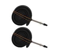 BRRNOO Chambre à Air de Vélo, Chambres à Air de Pneu de Vélo à de 2 Pièces 700x23C Tube de Valve Française Intérieure, pour de Route (700X23C FA Bouche 48)