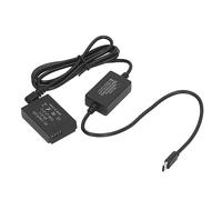 BRRNOO Chargeur, Adaptateur d'alimentation avec Cordon d'alimentation de Type C LP E12 pour Appareil Photo Numérique Factice DR E12 DC Coupleur Factice pour M50 M200 M50 Mark II M100 M10 M2