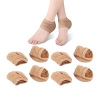 BRRNOO Chaussettes à Talons Hydratantes, Conception sans Orteils avec Doublure en Gel pour Talons Secs et Craquelés, Traitement de Soin des Pieds Hydratant ventilé, Doux et Extensible, (#2)