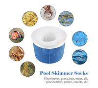 Brrnoo Chaussettes d'écumage pour Piscine Lot de 15 Filtres de Skimmer en Maille résistante Taille 13 x 13 x 5 cm Compatible avec piscines Hors Sol