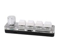 Brrnoo Clavier Mécanique RVB Réglable 4 Touches avec Clavier Programmable DIY, adapté aux Bureaux, aux Jeux, à la Musique, aux Médias, aux Industriels, à Un Laboratoire, à des Tests de