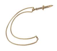 Brrnoo Collier avec Pendentif Couteau pour Homme, Bijoux en Acier Titane pour Homme avec Design Brillant, Style Unique pour les Fêtes, les Voyages Quotidiens, Longueur de la (chaîne en or)