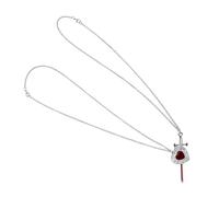 Brrnoo Collier de Couple avec épée D'amour, Ensemble Cœur et Pendentif avec Accents en émail Rouge, Cadeau D'anniversaire, de Saint-valentin (18.00)