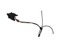 Brrnoo Collier Pendentif Renard, Bois de Palissandre Noir Réglable Cordon en Cuir PU Bijoux Vintage avec Nœud Coulissant, pour Hommes Femmes Accessoires de Mode