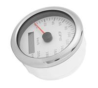 Brrnoo Compteur de Vitesse 3 3 Pouces avec Rétroéclairage IP67, pour Voiture, Bateau, Camping-car et équipement d'ingénierie (WHITE)