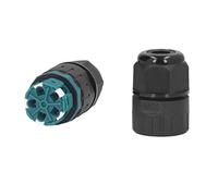 Brrnoo Connecteurs de Fil à l'épreuve de l'eau, Kit de Réparation de Rallonge d'extension 5 Borne de Noyau 10-14 Mm IP68 Appuyez Rapidement sur le Connecteur des Lumières LED Droites pour les