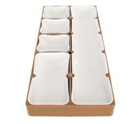 Brrnoo Conteneurs de Vis de Montre Empilables, Organisateur Portable en Acrylique et Caoutchouc avec Serrure, 5 Compartiments pour Bijoux, Boucles d'oreilles et Accessoires, Design Café