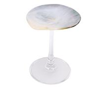 Brrnoo Coquillage Goblet Shell Wine Cup Shell Cocktail Cup Naturel Non Teint Couleur Unique Texture Luxe Tabletop Décor avec Motif Distinct (BLACK)