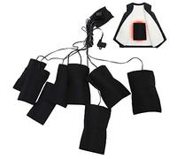 Brrnoo Coussins Chauffants électriques USB, Feuille Chauffante en Tissu Imperméable, 3 Vitesses, Feuille Chauffante électrique, Lavable et Isolée, pour Vestes, Gilets, Ceintures,