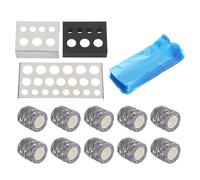 BRRNOO Couvre-stylos à Poignée Antidérapante Ensemble de Supports en Acier Inoxydable Fournitures Professionnelles pour Artistes 10 Pièces Grip Wrap 200 Pièces Couvre-stylos 3 Pièces (Tapez 2)