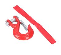 BRRNOO Crochets de Chaîne de sécurité, Crochet de Treuil, Crochet de Chaîne à Chape, capacité Limite de 18 000 Lb, en Acier pour le Levage de Sauvetage Portuaire Hors Route (rouge)