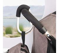 Brrnoo Crochets de Poussette, avec Chargement de Chargement 2 dans le Sac à Hook Sac à Provisions en Aluminium Clamp/Holder à Crochet Clips de Poussette pour Trolley Baby Pushchair Buggy