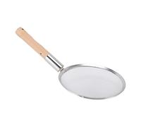 Brrnoo Cuillère de Skimmer à Mailles Fins, Cuillère Filtrante en Acier en Acier Inoxydable avec Poignée en Bois Ergonomique pour les Restaurants de Cuisine de Cuisine Pique-nique (26CM)