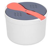 Brrnoo Cuiseur à Riz pour Four à -ondes Domestique 2 Couches et Facile à Utiliser avec Accessoires Inclus, Idéal pour des Repas Rapides et une Cuisson Sûre