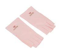 Brrnoo de Manucure Protection Extensible Respirant sans Doigts Coton Lampe à Ongles Maison Salon (PINK)