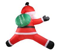 BRRNOO Décoration Gonflable de Noël Santa, Grimpeur de 5,9ft avec Sac de | Polyester 210T, Lumière LED Intégrée pour un éclat Chaleureux, Idéal pour Cour, Mur, Jardin ou fenêtre.