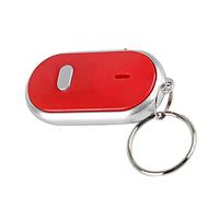 Brrnoo Dispositif Anti-Perte à Commande Vocale, Sifflet, Localisateur de Porte-clés, Traceur, Lumière d'urgence pour Portefeuille, Voiture, Animal de Compagnie, Enfant (Rouge)