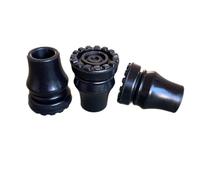 BRRNOO Embouts de Canne en Caoutchouc, 4 Embouts de Rechange Antidérapants pour Cannes et Béquilles avec Motif de Traction Dense, Convient aux Cannes de 16 Mm, Utilisation Intérie (N635-16)