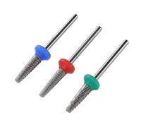 Brrnoo Embouts de Lime à Ongles 3 Pièces, Têtes de Meulage de Manucure Professionnelles en Acier au Tungstène pour Rectifieuses électriques, avec Polissage et Retrait des Ongles