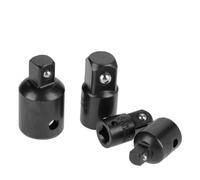 Brrnoo Ensemble d'Adaptateur à Douille, Adaptateur d'Impact 1/2 Pouces 3/8 Pouce 1/4 4pcs Chrome Vanadium Steach Socket Reducers Impact Set pour Diverses Prises (BLACK)