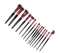 BRRNOO Ensemble de 15 Pinceaux de Maquillage, Kit de Pinceaux Cosmétiques Doux Professionnels avec Tube en Aluminium et Cheveux en Nylon, pour les Mariées, les Mères, les Amis, Noël,