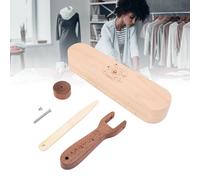 Brrnoo Ensemble de Claquettes de Tailleur, 6 Pièces D'Outils de Pressage en Bois de Hêtre avec Rouleau de Couture, Claquette de Matelassage et Accessoires de Pressage, Outils