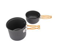 Brrnoo Ensemble de Cuisine de Camping Portable, Pots en Alliage en Aluminium avec Poêle à Pique-Nique et Ustensiles pour 2 Personnes, pour la Cuisine en Plein Air et Le Randonnée
