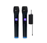 Brrnoo Ensemble de Microphones sans Fil à Double Canal Professionnel avec écran LCD Affichage de Micro Manuel sans Fil à Haute sensibilité pour Les Performances en Direct en karaoké
