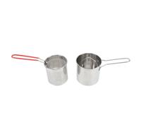 BRRNOO Ensemble de Petites Marmites à Friteuse en Acier Inoxydable 304 avec Panier Passoire et Couvercle Compact et Portable pour la Cuisine à Domicile et une Utilisation en Extérieur (Ensemble de 5