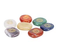 BRRNOO Ensemble de Pierres de Chakra, Cristaux de Chakra et Pierres de Guérison avec étui 7 Pièces pour la Décoration de la Maison
