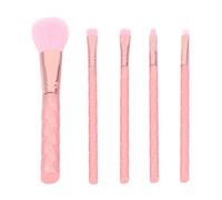 Brrnoo Ensemble de Pinceaux de Maquillage 5 Pièces, Pinceaux Cosmétiques Doux pour les Yeux, le Fard à Joues et le Contour, Outils de beauté Portables de Voyage pour Débutants