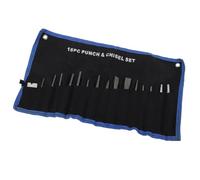 Brrnoo Ensemble de Poinçonnage, Punch Punch Set avec Poche de Rangement 16pcs Mécanique et Ciseau Set Center Centre Converser Cold Gauge Center pour Travailler avec du Bois, du Métal, de l'automobile
