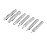 Brrnoo Ensemble de Socket Torx, Ensemble de Bits Hexagonaux 1/2 Pouces 3/8 Pouces Drive 40pcs Hex Star Socket Torx Bit Set Hex and Set pour la Réparation Automatique de la Voiture avec étui