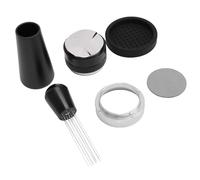 Brrnoo Ensemble D'outils de Distribution de Falsification du café, Kit D'accessoires de Machine à café avec Salibin à Double extrémité Silicone Puck Puck Dosing Rings for Home Barista (58MM)