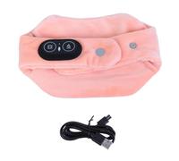 BRRNOO Enveloppement de Cou Chauffant électrique 3 Niveaux de Contrôle de Température Massage Vibrant en Fibre de Carbone alimenté par USB pour le Soulagement du Cou et des épaules (Orange Rose)