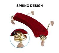 Brrnoo Épaulière pour Violon en Alliage D'aluminium, Conception à Ressort Réglable avec Rembourrage EVA et Pieds de Friction, pour Violon 3/4 et 4/