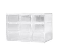 Brrnoo Étui à Lentilles de Contact à 9 Grilles, étui Organisateur de Lentilles de Contact, Organisateur Quotidien, Distributeur Jetable, Boucles d'oreilles, épingles à Cheveux, Bo (Transparente)