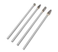 Brrnoo Fichiers Rotatifs Longs, Long Coffre de Fichiers Rotatifs en Carbure avec Boîte 4pcs 6 Mm en Acier Tungstène Burrs à Double Coupe pour Réparation Automobile, Sculpture Artisanale