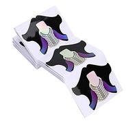 Brrnoo Formes D'extension D'ongles Holographiques Arc-en-ciel, Guides en Gel Acrylique en Forme de Poisson, Papier épais Autocollant, Imperméable et Anti-poussière, Forte Tenue pour Salon (100