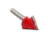 BRRNOO Fraise CNC, Fraise à Rainurer 6x22mm, Routeur CNC à 60 Degrés, à Rainurer en V, Tige de 6mm, Mèche à Rainure en V pour Fraiseuse