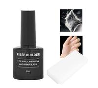 Brrnoo Gel de Fibre de Verre pour Extension D'ongles, Allongeant Rapidement, 8 Ml, pour Manucure Professionnelle (20 morceaux de fibre étendue + colle à)