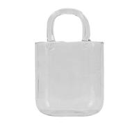 Brrnoo Gobelet en Verre en Forme de Sac à Main de 550 ML, pour Jus, thé, café, avec Poignée, Vase Décoratif pour Fêtes, Décoration D'intérieur