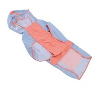 Brrnoo Grand Chien Imperméable, Mots de Pluie à Capuche à Capuche Bandes Réfléchissantes du Vent Polyester Léger avec Trou de Laisse pour Promenades Extérieures (XL)